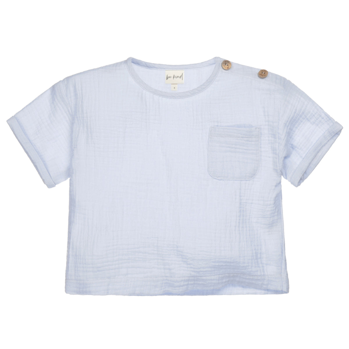 Bow Boxy Top // KIDS // Sky blue