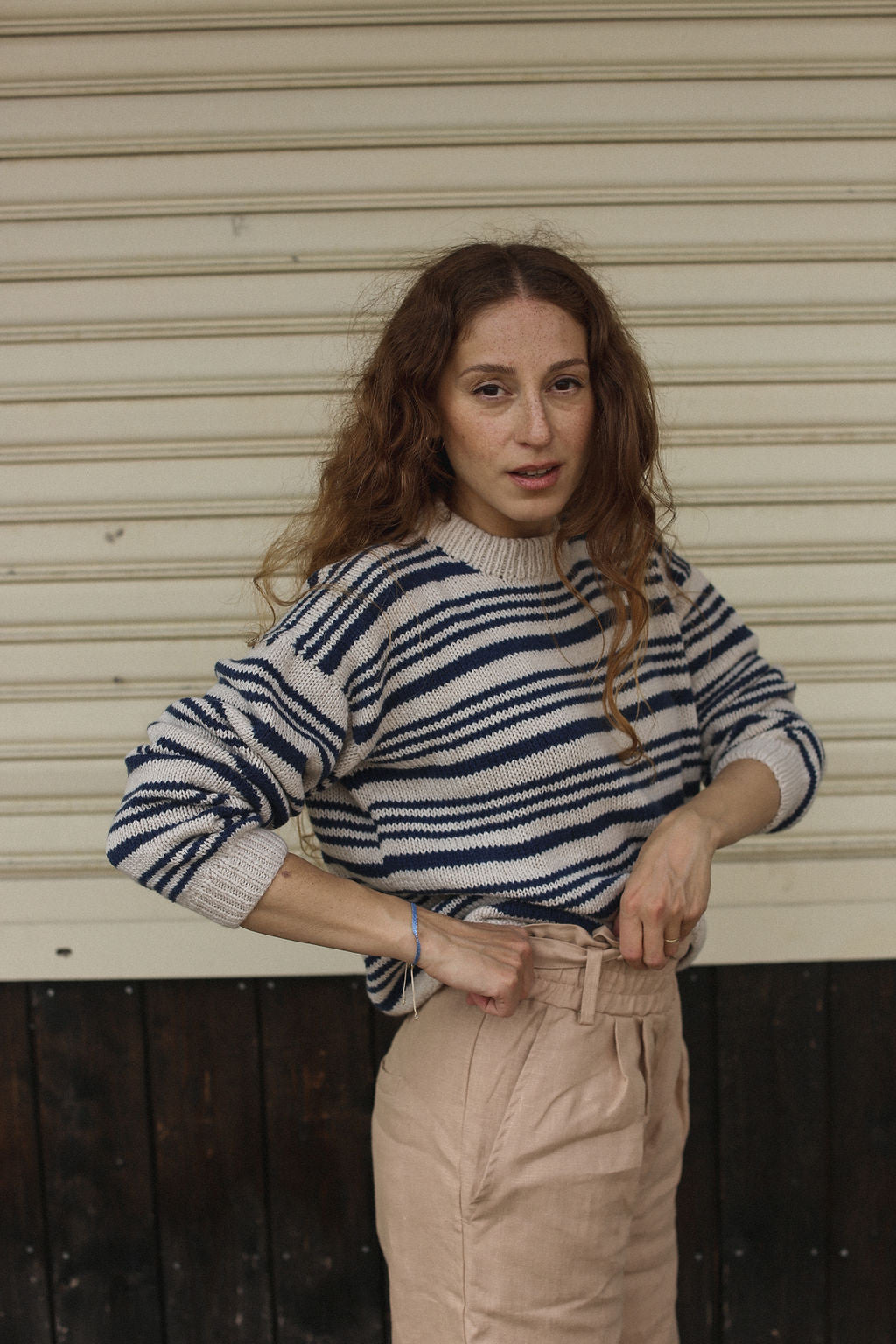 Stripe Lily Sweater // Women // Organic Merino Wool
