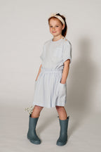 Bow Boxy Top // KIDS // Sky blue
