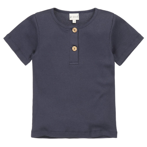 Benji Button T-Shirt // KIDS // Blue