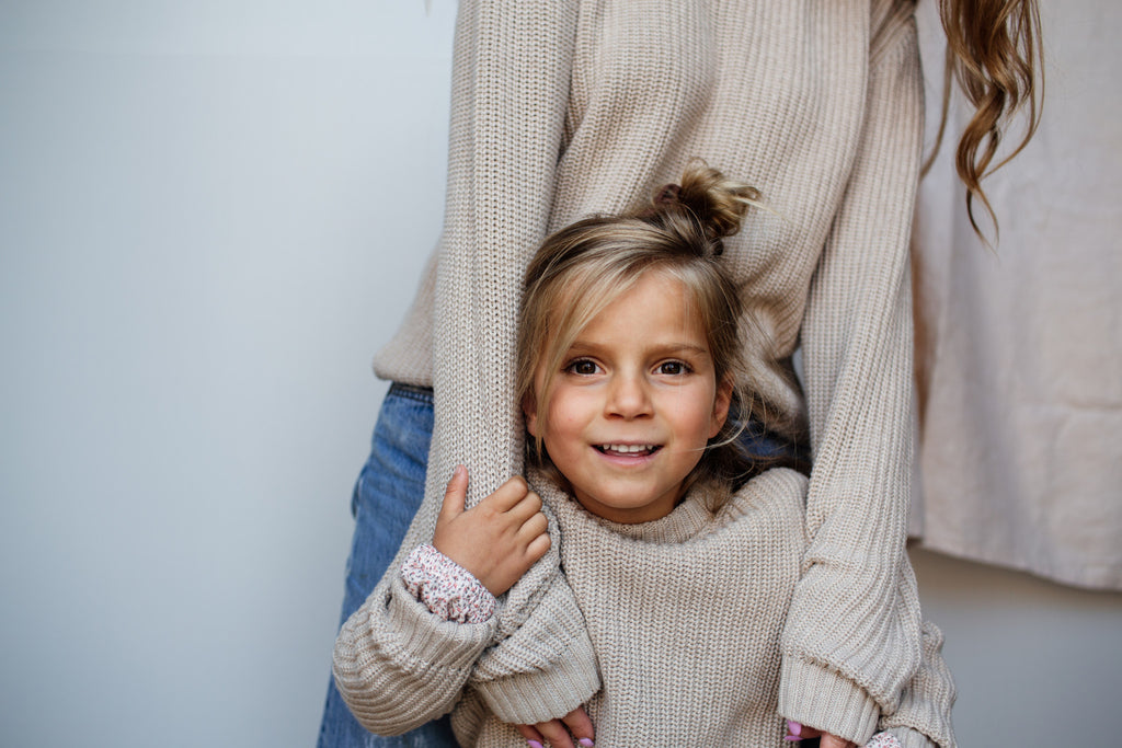 Skylar Sweater // KIDS // Latte Beige 